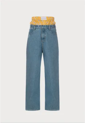 2 in 1 Boxer Flowered Jeans