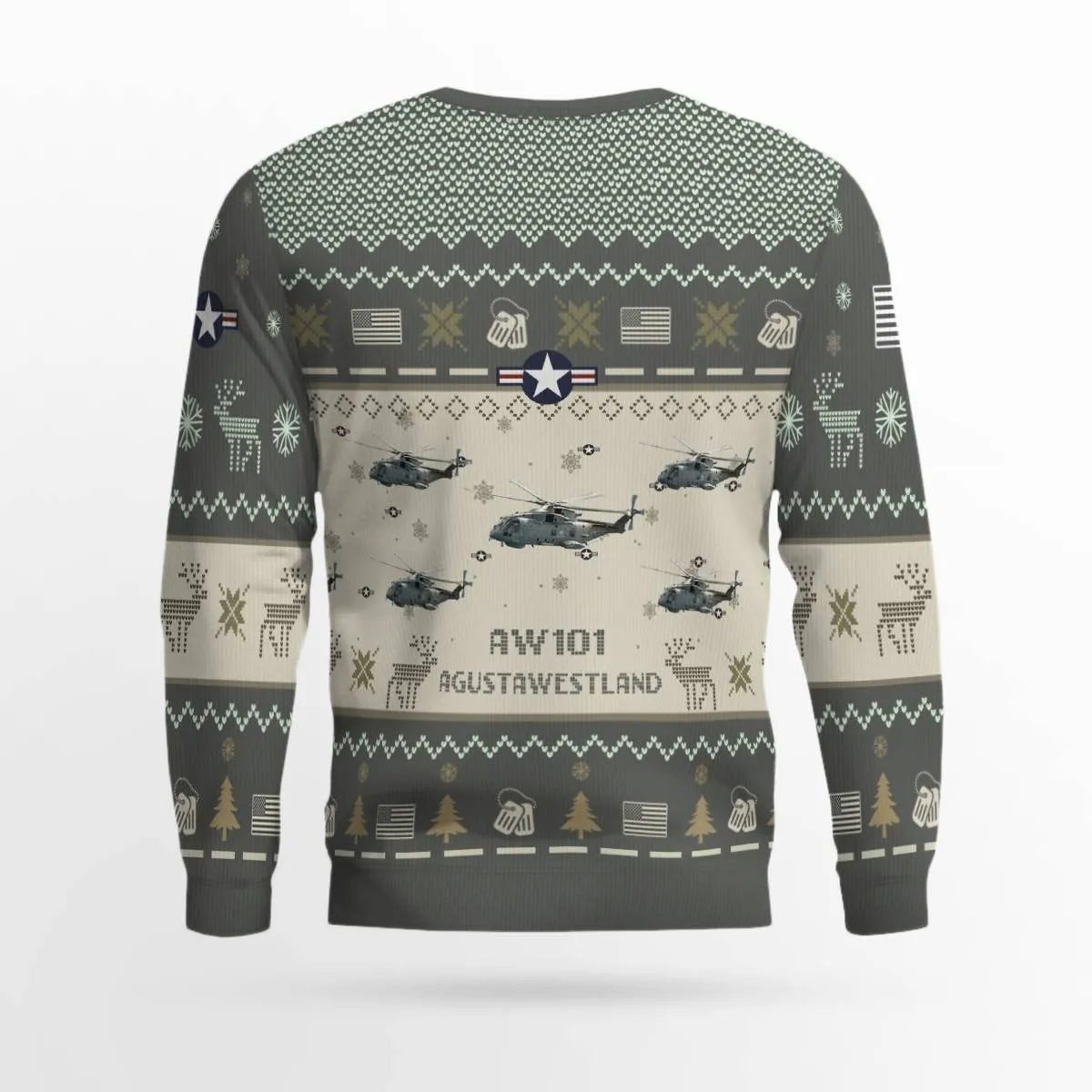 AgustaWestland AW101_Aircraft Ugly Sweater, Ugly Sweater Christmas Shirt for Men Dad Veteran