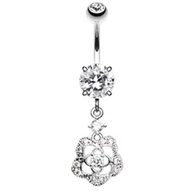 Antoinette Rose Belly Ring Dangle
