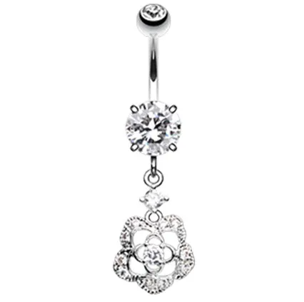 Antoinette Rose Belly Ring Dangle