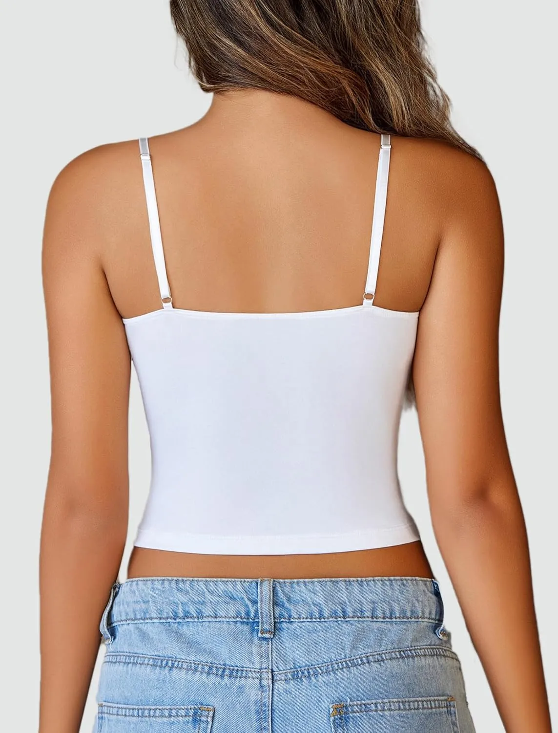 Avidlove Sexy Tank Tops for Women Cute Spaghetti Strap Crop Sleeveless Ruched Tube Top Basic Summer Going Out