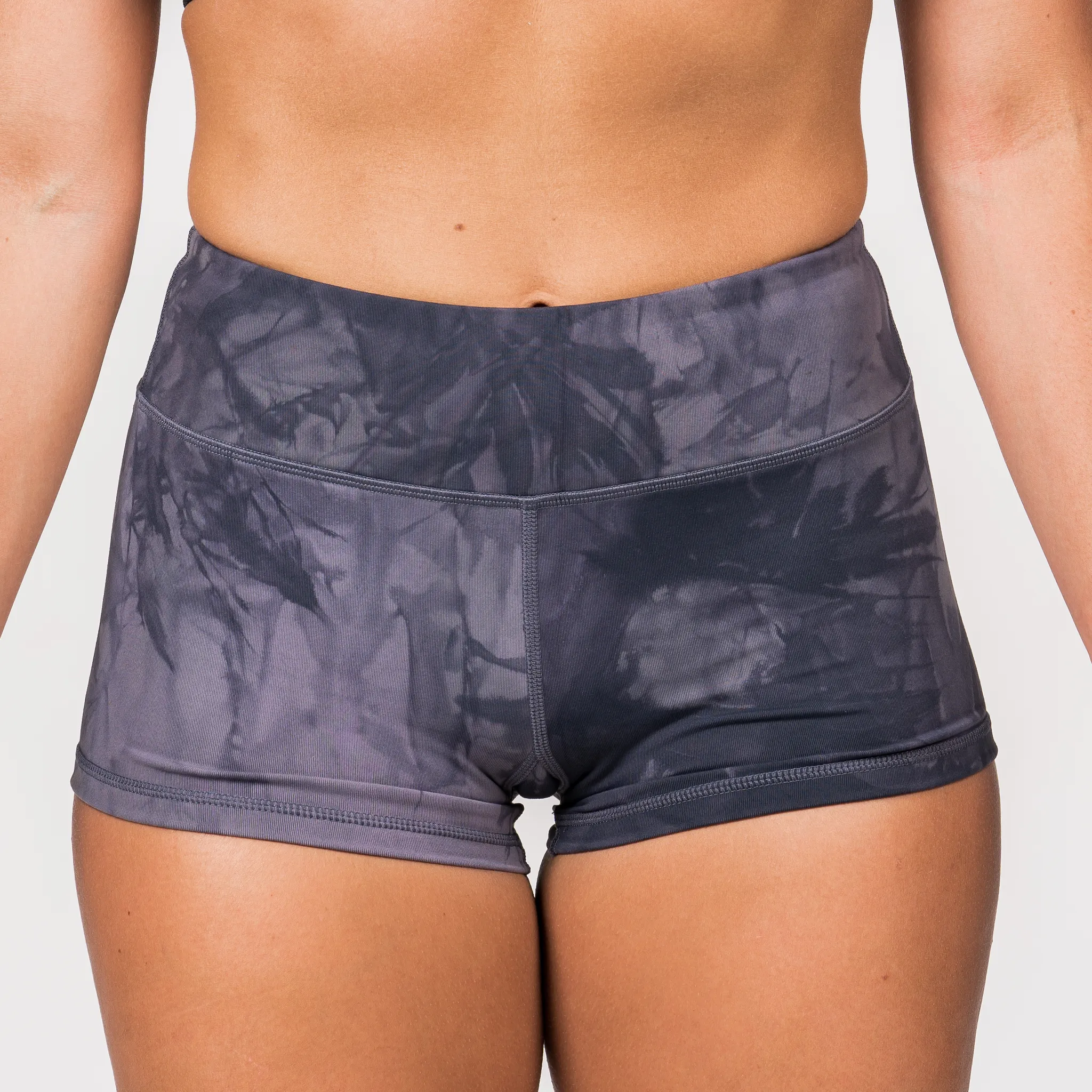 Booty Shorts - Black Tie Dye