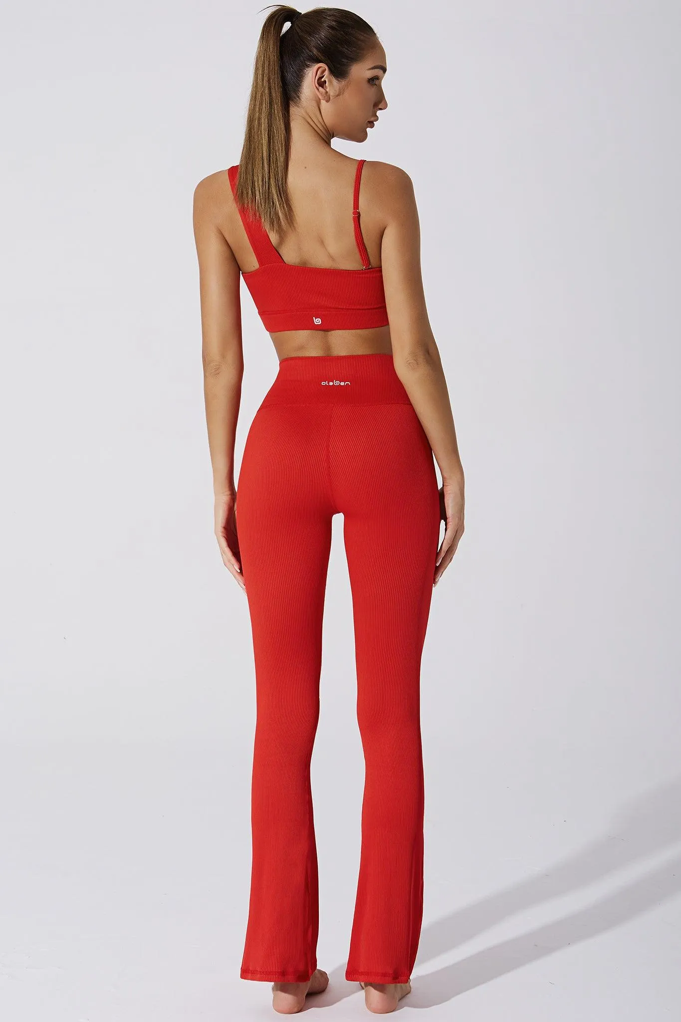 Caram Ribbed Off Shoulder Bra - Savvy Red