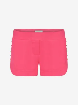 Chloé Girls Jersey Shorts With Beaded Trims