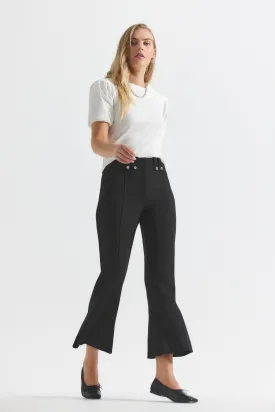 Dawson Crop Flare Trouser - Black