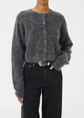 DEBBIEGZ SHORT CARDIGAN | CHARCOAL MELANGE
