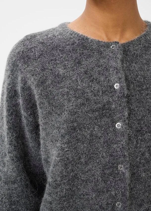 DEBBIEGZ SHORT CARDIGAN | CHARCOAL MELANGE