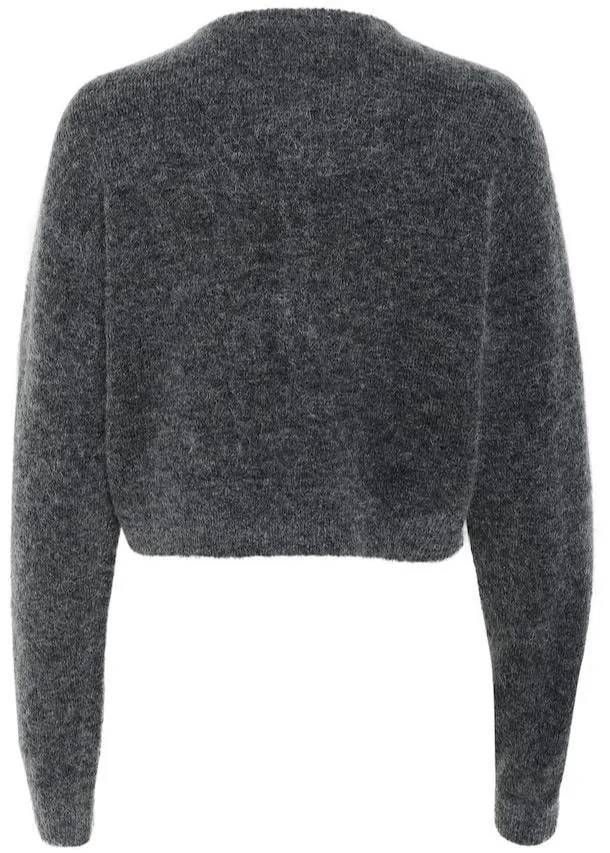 DEBBIEGZ SHORT CARDIGAN | CHARCOAL MELANGE