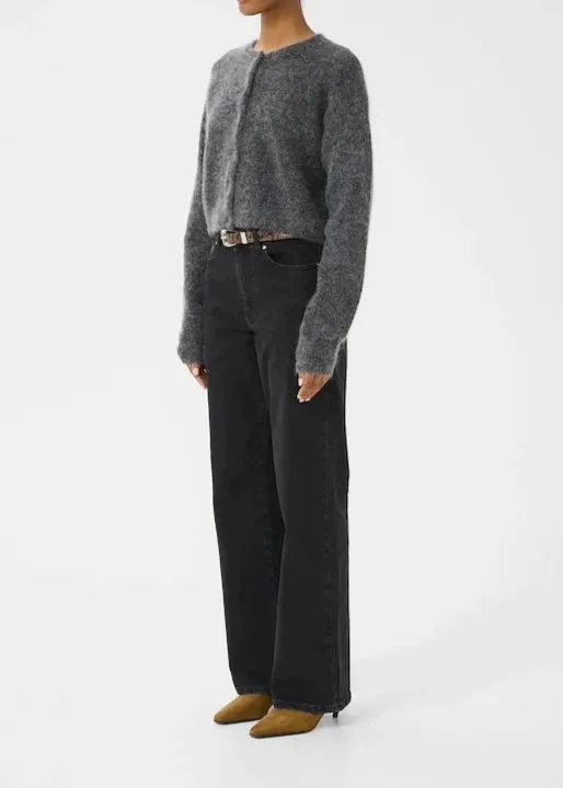 DEBBIEGZ SHORT CARDIGAN | CHARCOAL MELANGE
