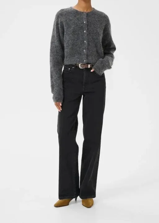 DEBBIEGZ SHORT CARDIGAN | CHARCOAL MELANGE