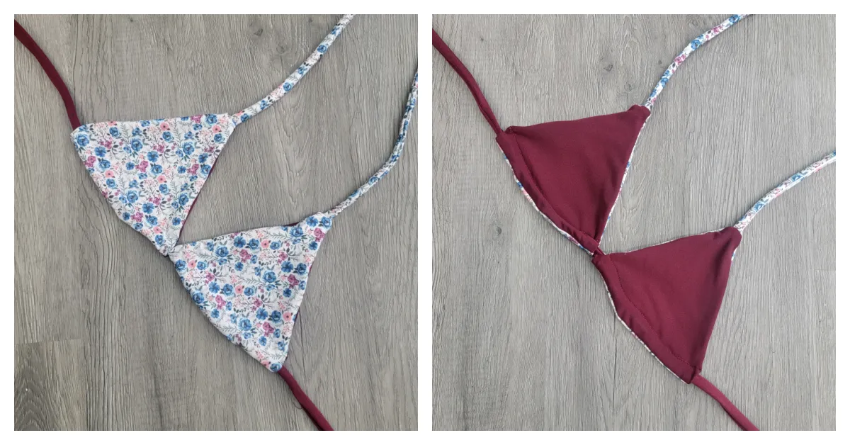 Ditzy Floral Triangle Top Sample