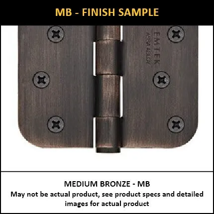 Emtek 91014 Steel Plain Bearing Hinge, 4" x 4", with Square Corners - Sold in Pairs