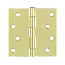 Emtek 91014 Steel Plain Bearing Hinge, 4" x 4", with Square Corners - Sold in Pairs