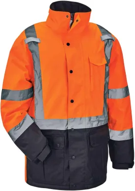 Ergodyne Unisex Adult Reflective, Type R, Class 3 Winter Jacket, Orange, Medium US