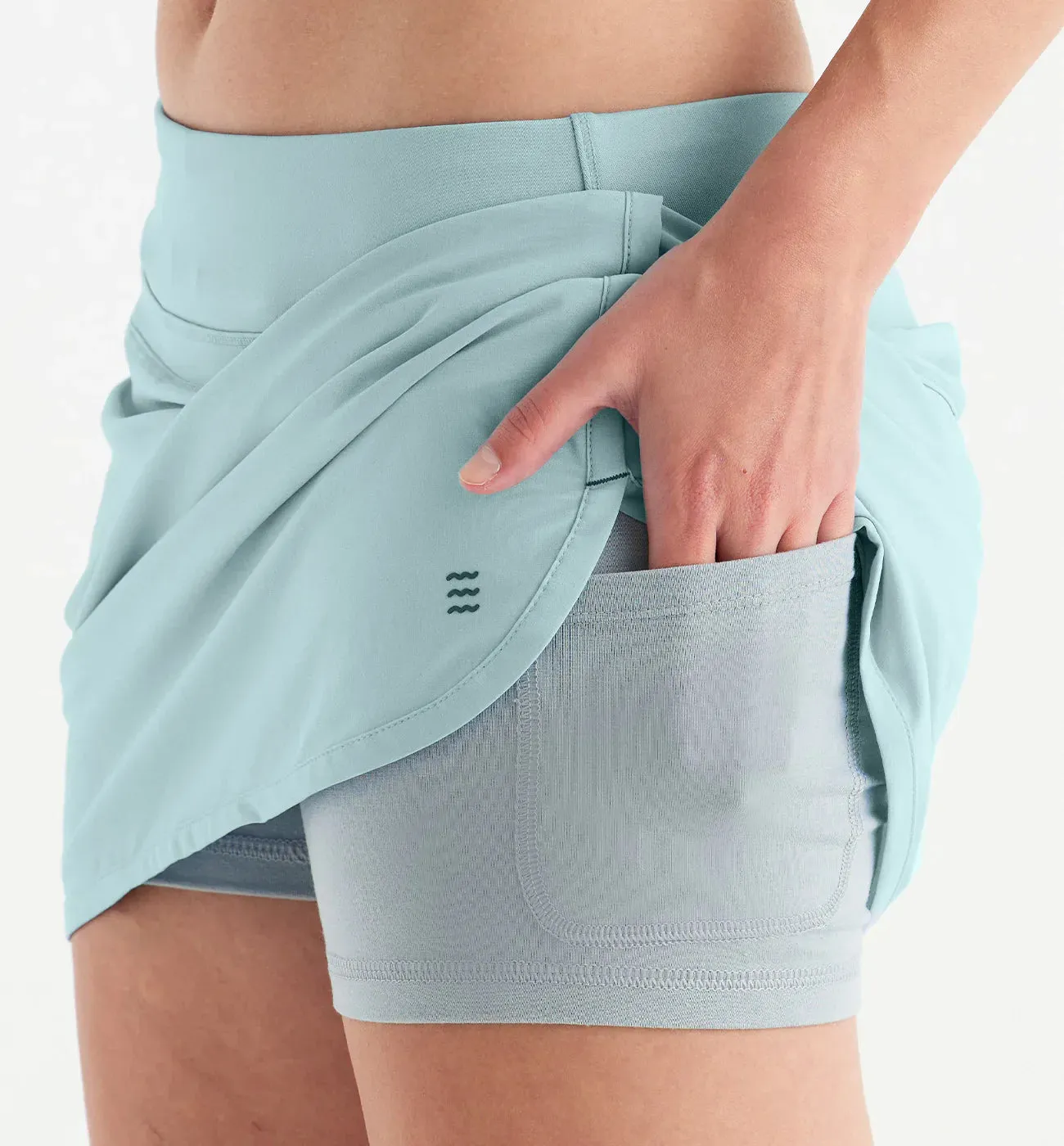 Free Fly Women's Bamboo Lined Breeze Skort in Seaglass