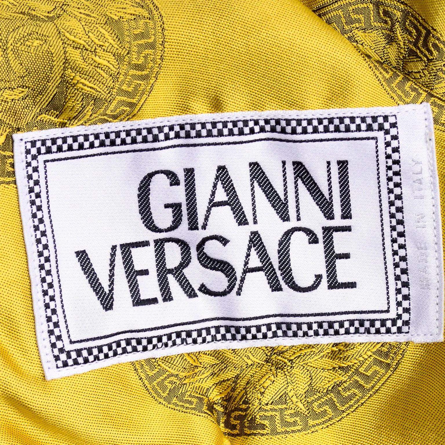F/W 1994/95 Gianni Versace Embossed Gold Leather Moto Jacket