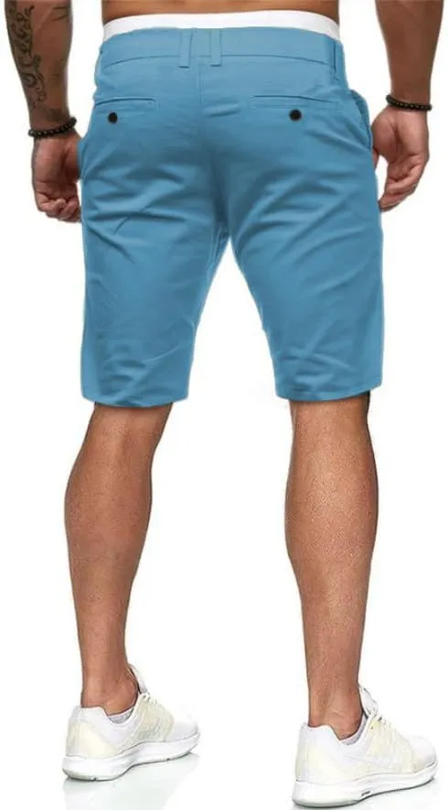 HUNGSON Men's Casual Shorts Lightweight Golf Shorts with 4 Pockets Stretch Quick Dry Comfy Work Shorts