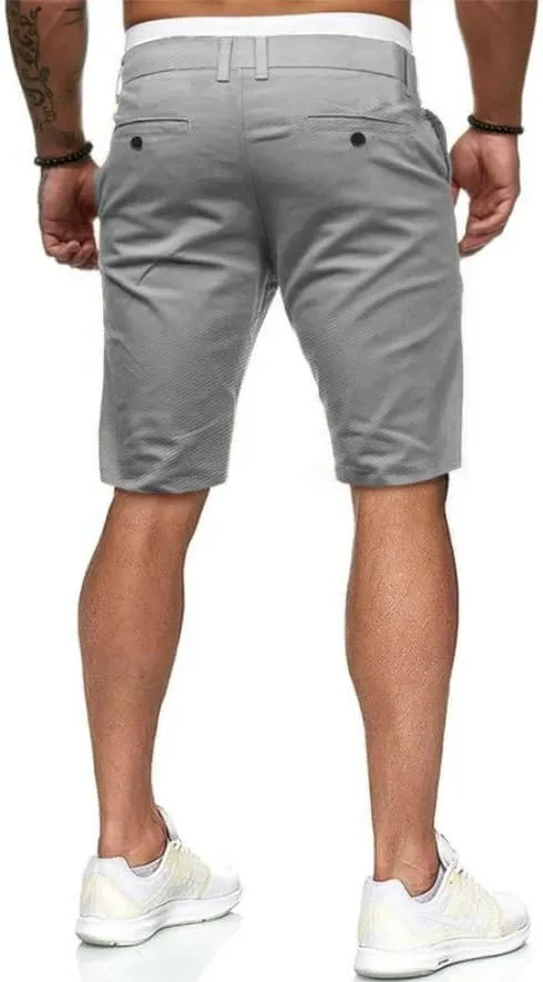 HUNGSON Men's Casual Shorts Lightweight Golf Shorts with 4 Pockets Stretch Quick Dry Comfy Work Shorts