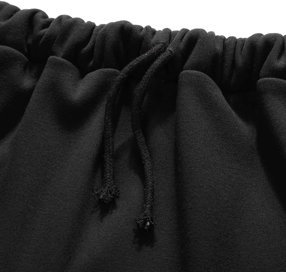 IDEALSANXUN Women's Fall Winter Fleece Lined Elastic Waist Long Skirts with Drawstring