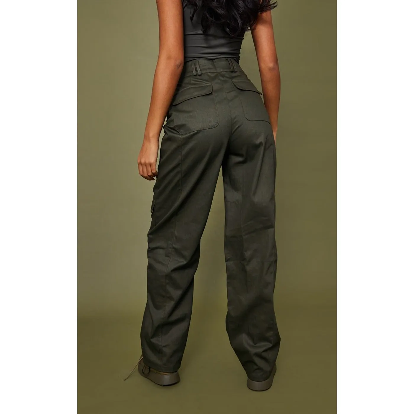 Khaki Cargo Pocket Trousers