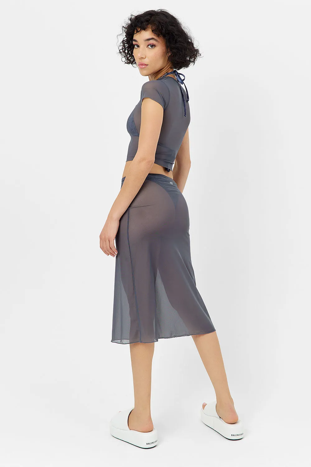 Lauryn Mesh Crop Top - Galaxy