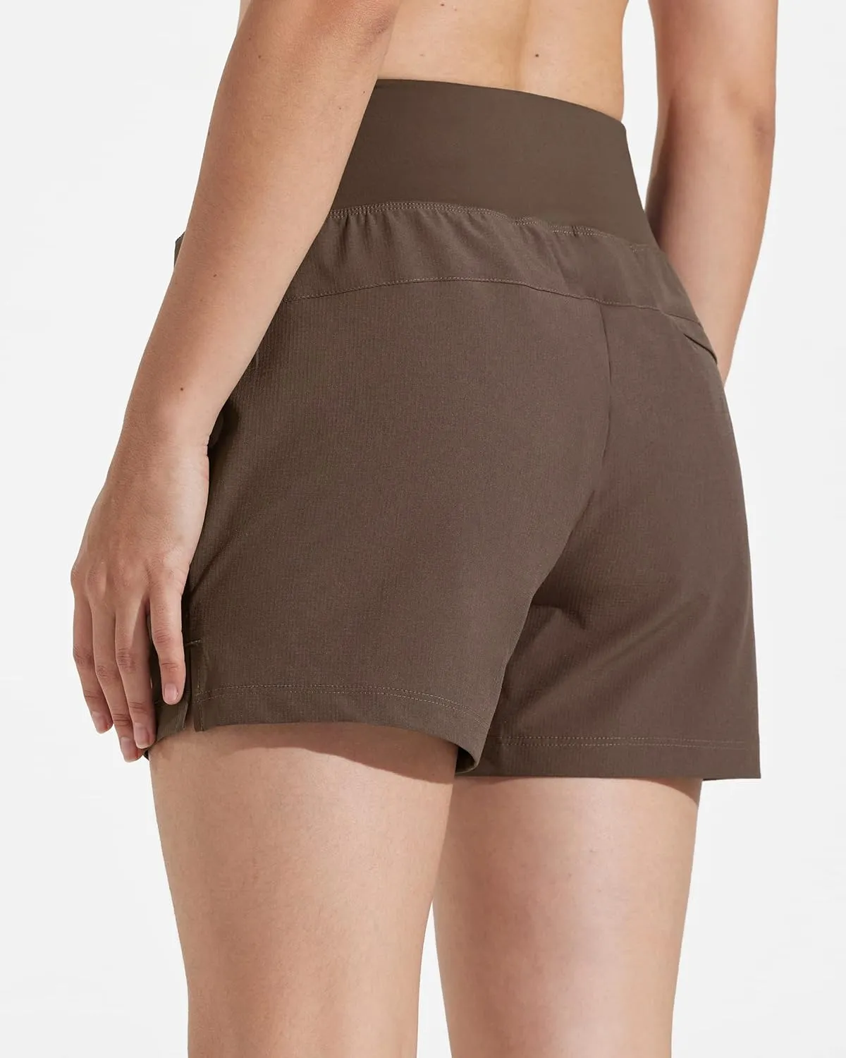 Libin Women's 4" 7" High Waist Athletic Shorts Quick Dry Lightweight Workout Shorts Casual Golf Shorts with Zipper Pockets