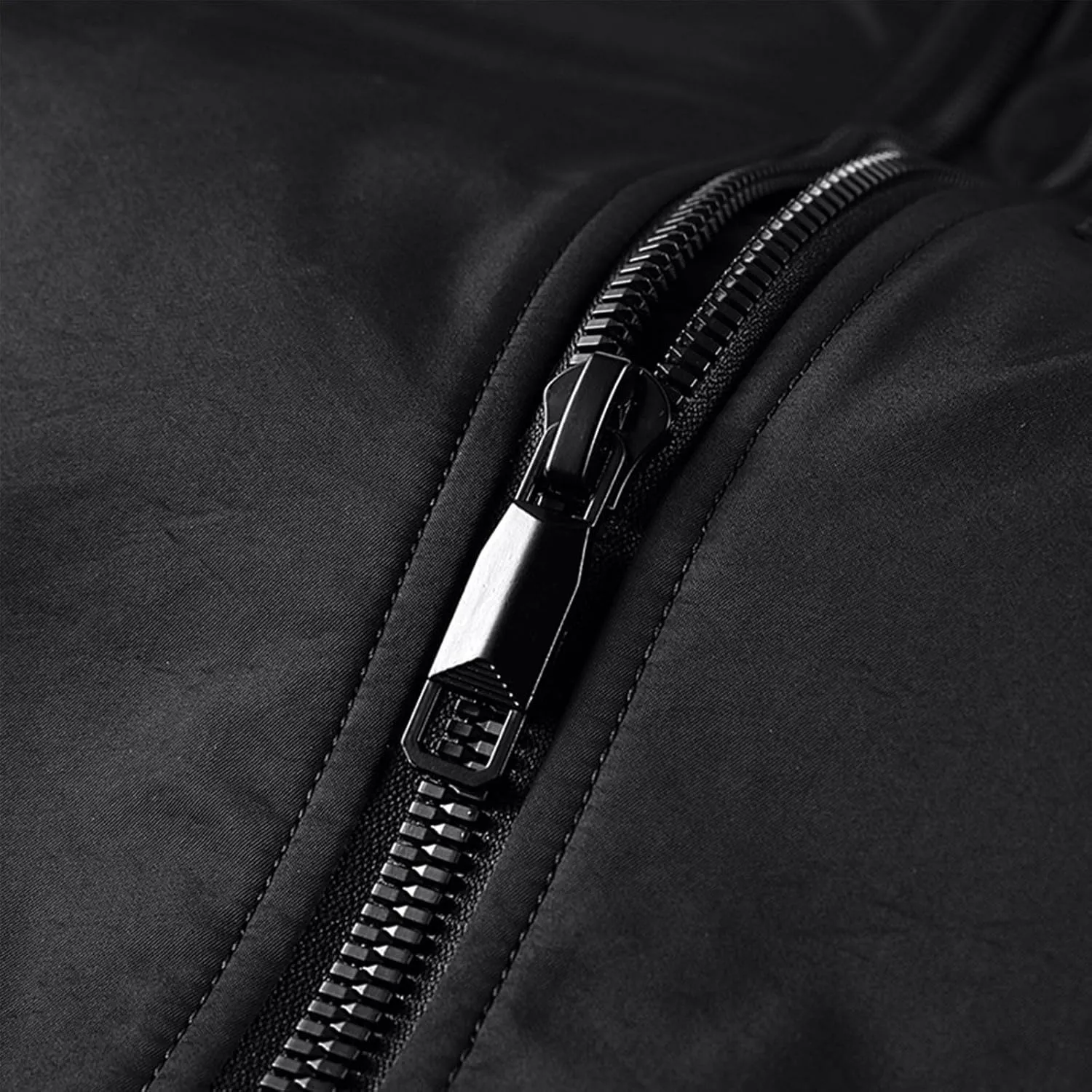 Men's Bomber JacketCausal Oversized Winter Bomber Jacket Men Warm Big and Tall Elastic Cuff Windproof Quilted Jacket