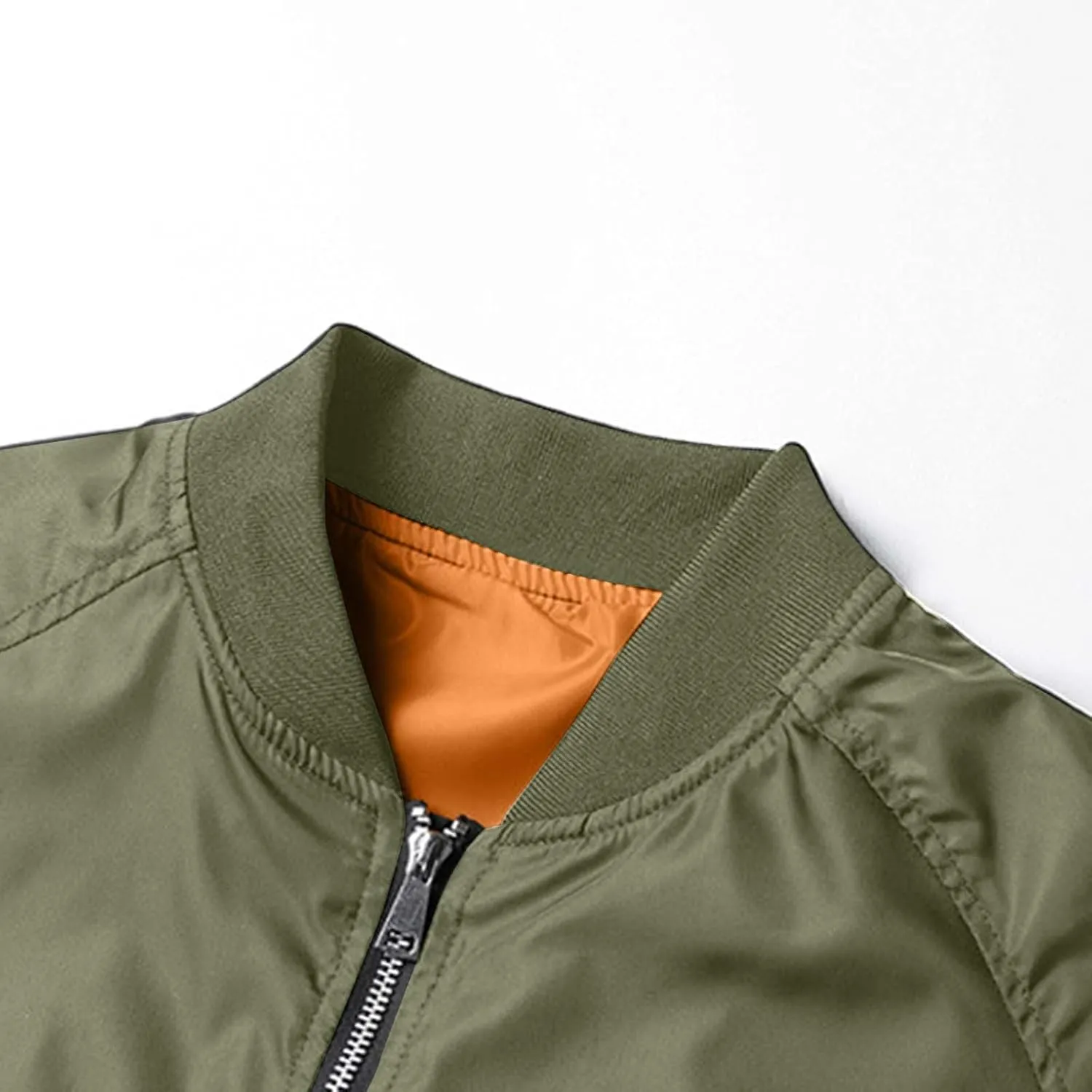 Men's Bomber JacketCausal Oversized Winter Bomber Jacket Men Warm Big and Tall Elastic Cuff Windproof Quilted Jacket