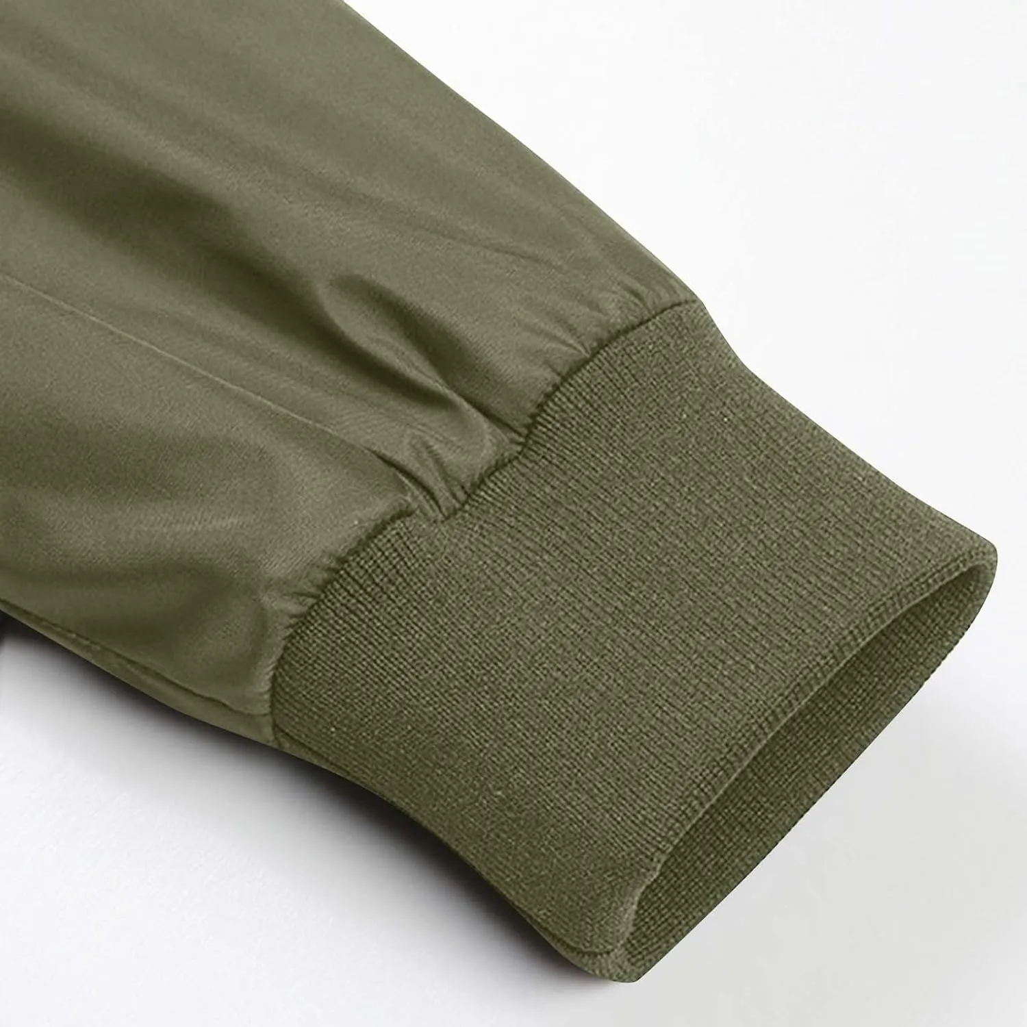 Men's Bomber JacketCausal Oversized Winter Bomber Jacket Men Warm Big and Tall Elastic Cuff Windproof Quilted Jacket