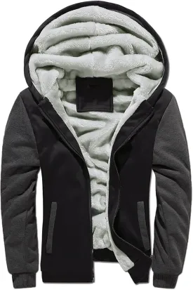 Men's Bomber Jackets Winter Workout Fleece Hoodie Jackets Full Zip Warm Thick Coats Waterproof Jacket, S-5XL