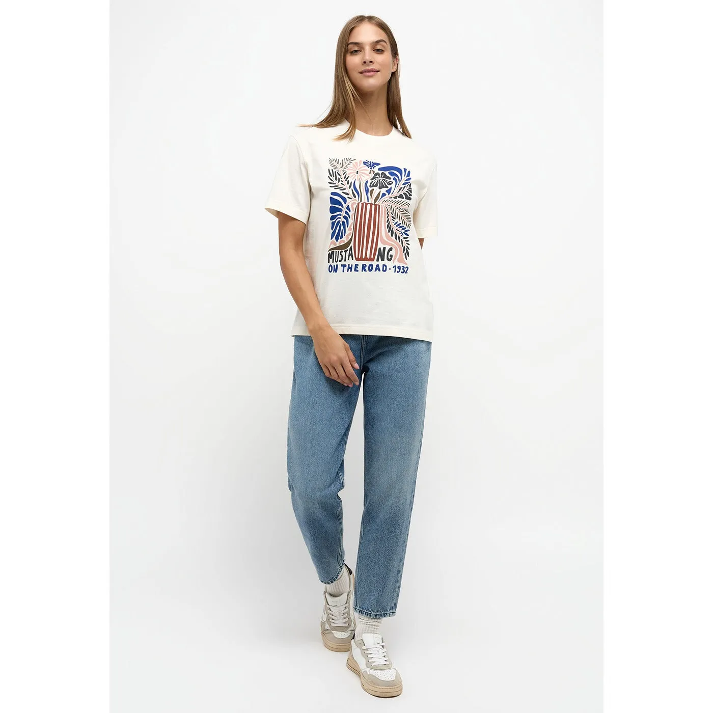 Mid Blue High Rise Mom Jeans