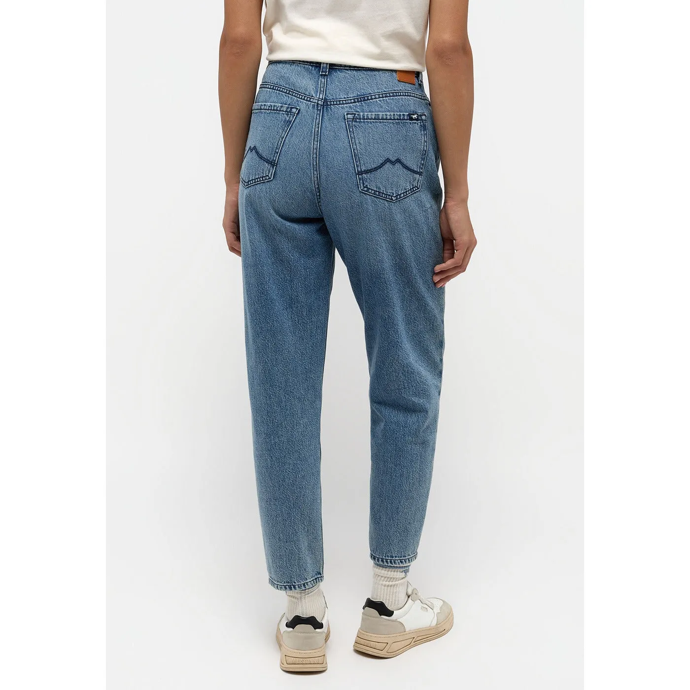 Mid Blue High Rise Mom Jeans