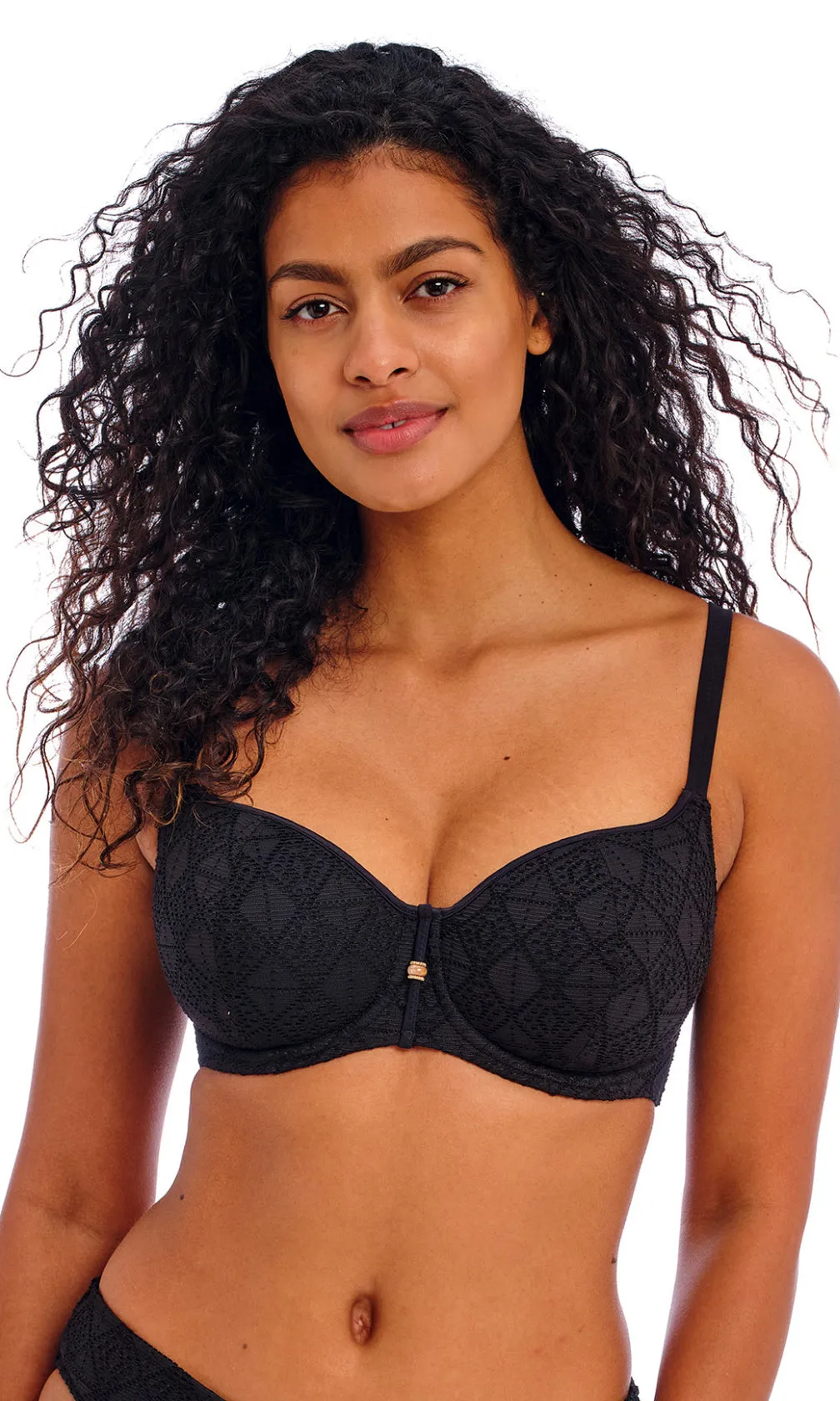 Nomad Nights Black UW Sweetheart Bikini Top, Special Order D Cup to HH Cup
