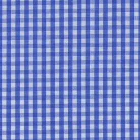 Sky Blue and White Mini Check Classic Custom Shirt 100c 70*70 San464a