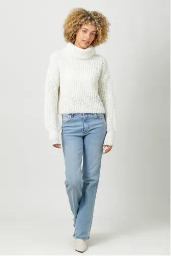 Turtle Neck Cropped Sweater