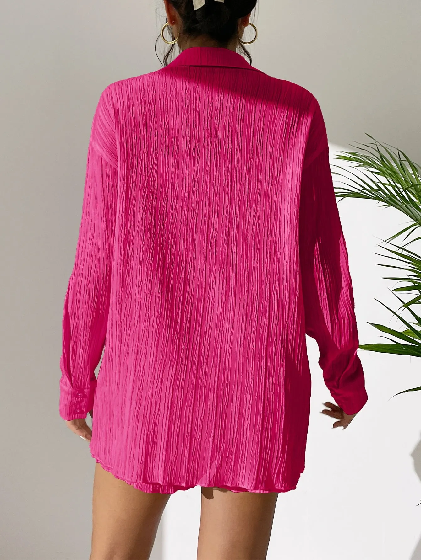 Unity Drop Shoulder Button Front Shirt Shorts
