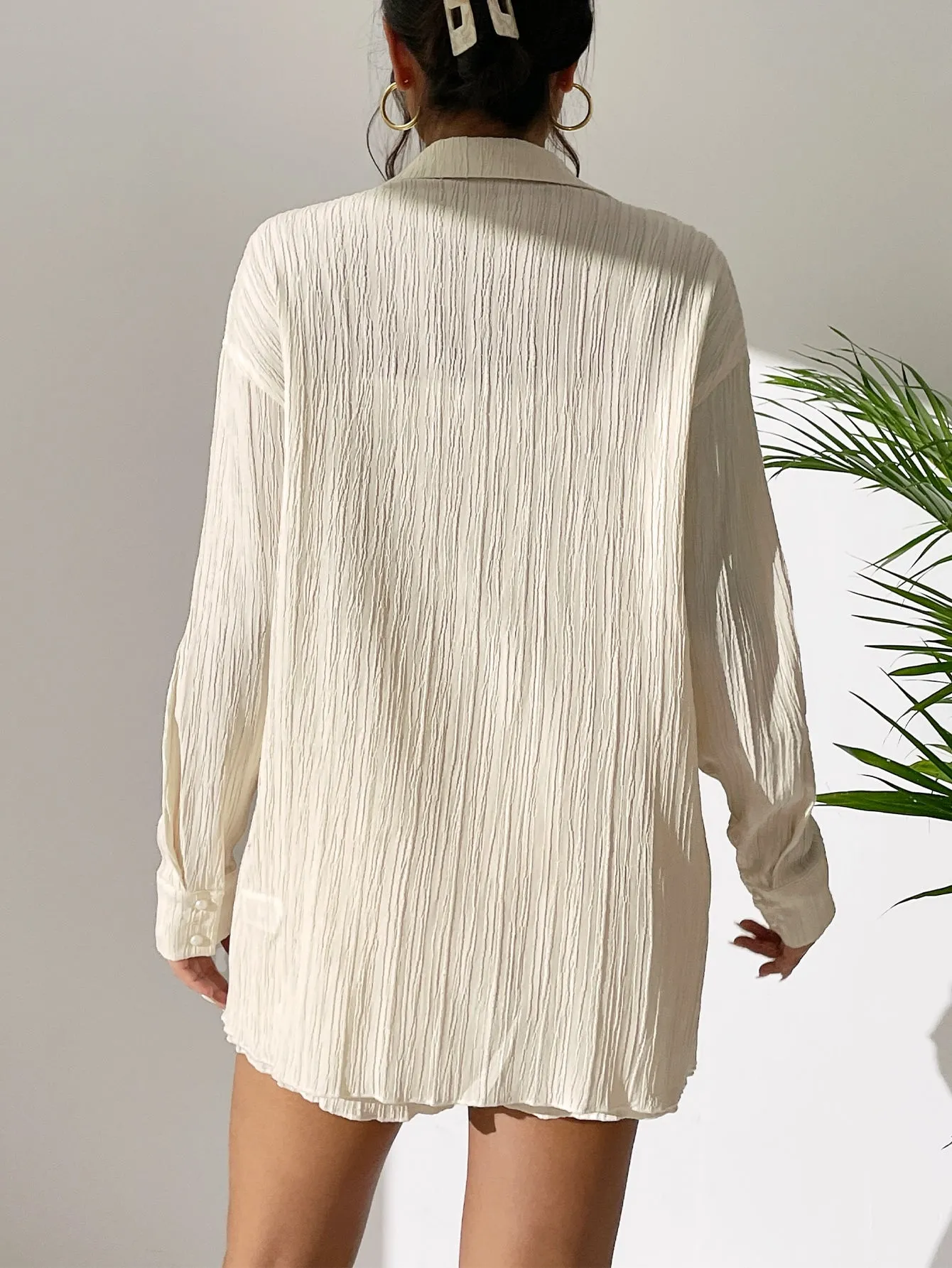 Unity Drop Shoulder Button Front Shirt Shorts