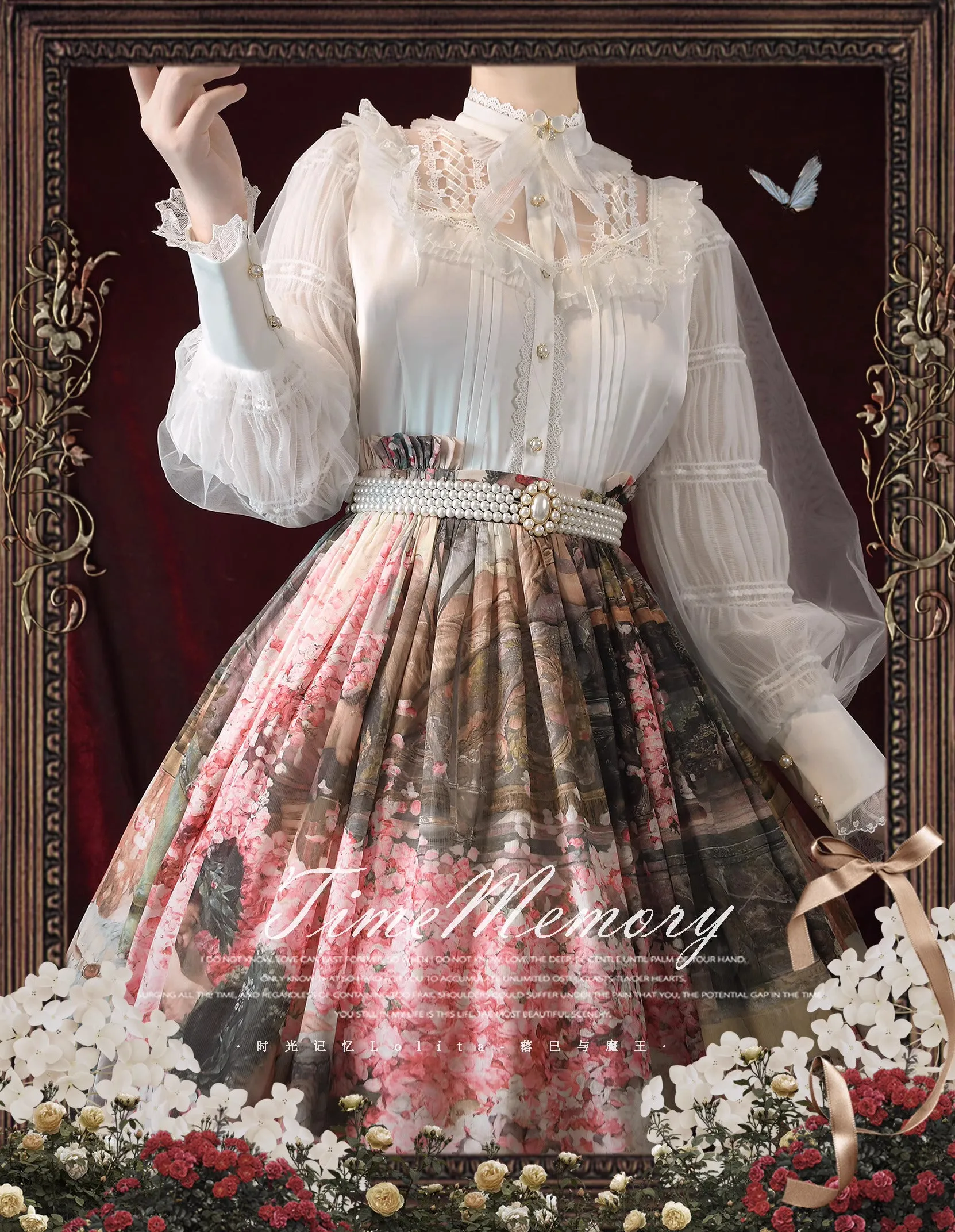 Vintage Edwardian Style Lolita Top blouse