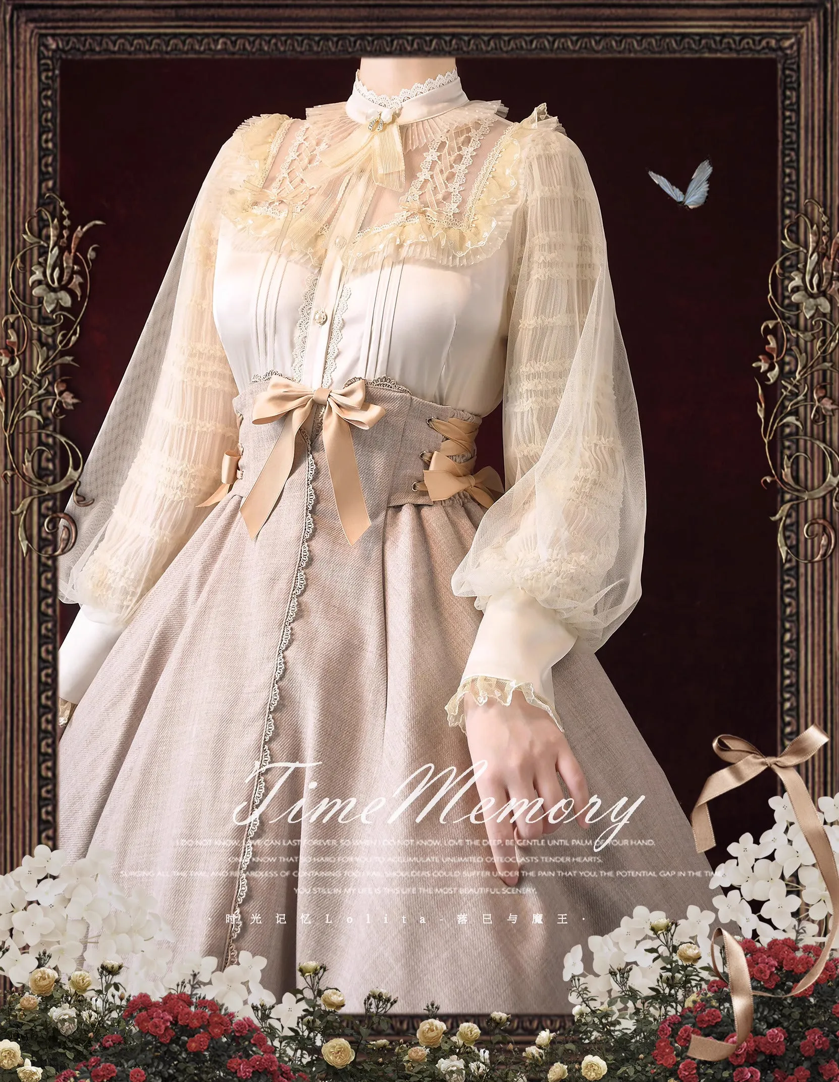 Vintage Edwardian Style Lolita Top blouse