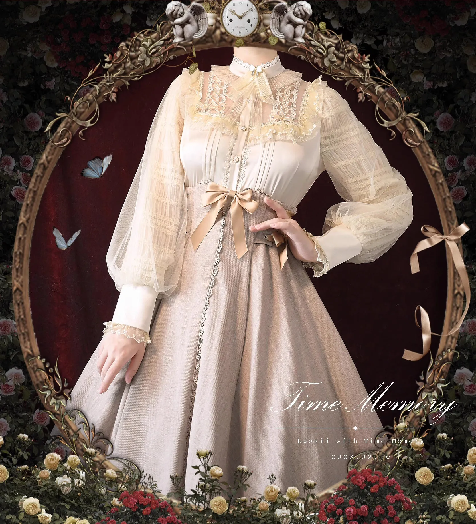 Vintage Edwardian Style Lolita Top blouse
