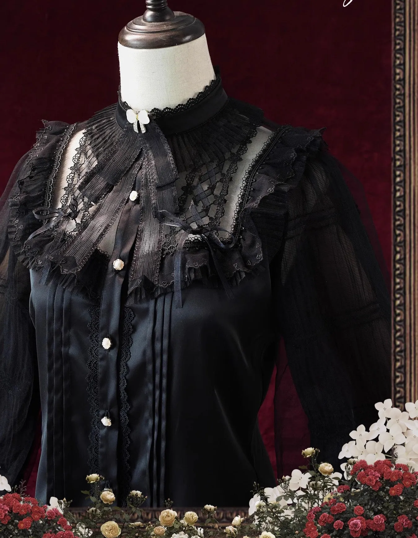 Vintage Edwardian Style Lolita Top blouse