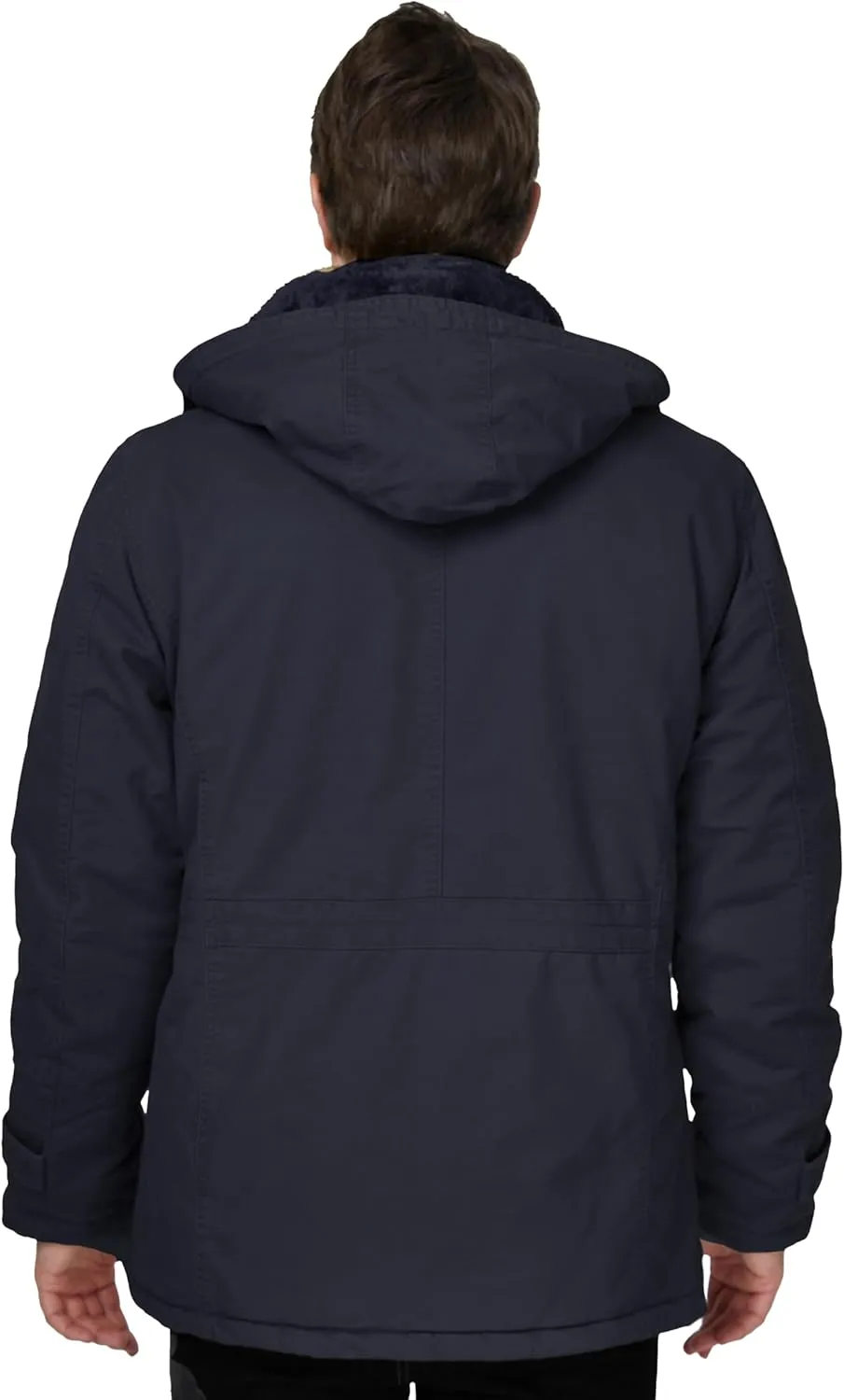 WenVen Men's Winter Thicken Cotton Parka Jacket Warm Coat with Removable Hood