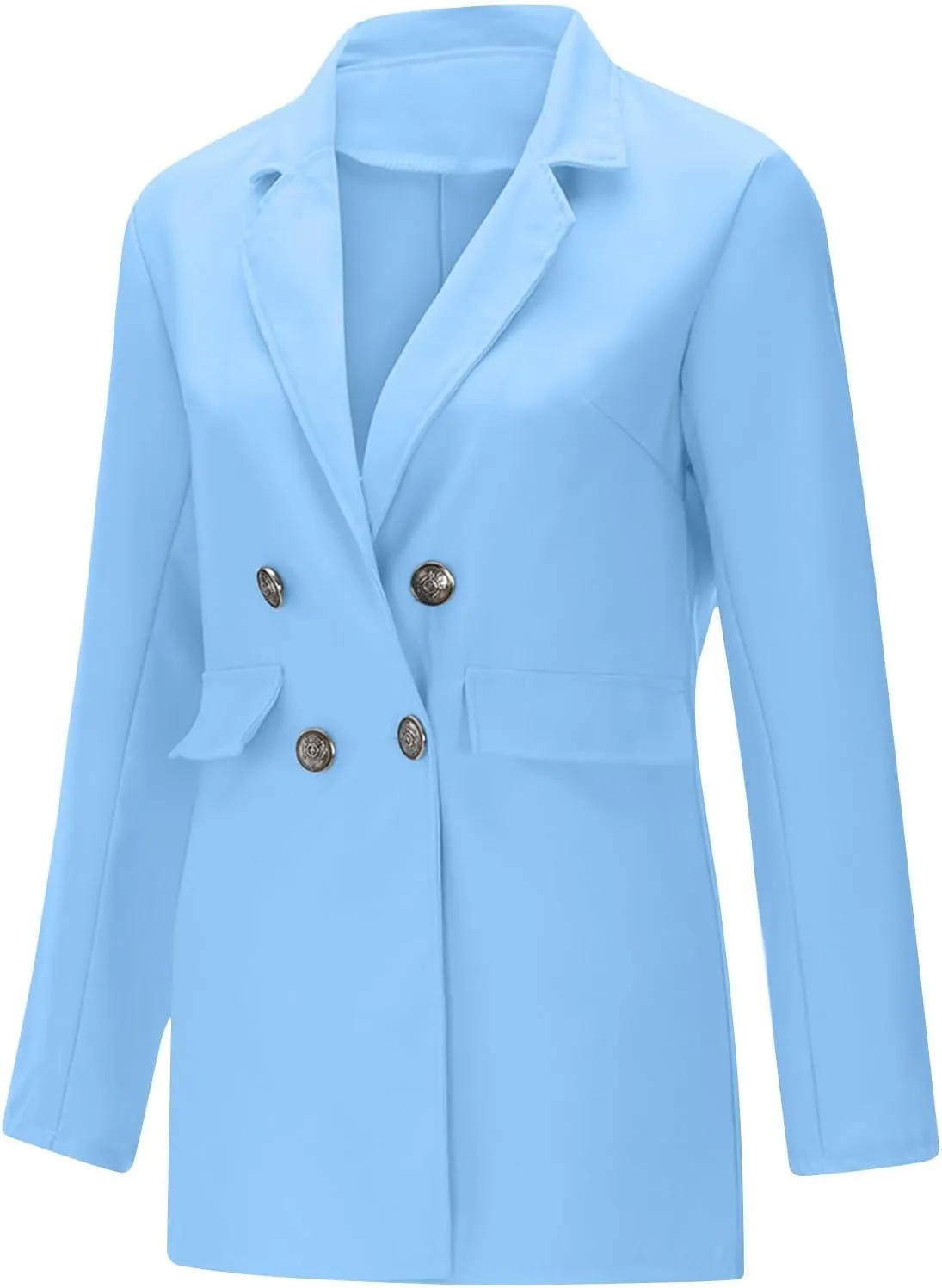 Women's Fall Casual Blazers Business Outfits Long Sleeve Notch Lapel Trendy Work Suit Office Blazer Jackets Outerwear
