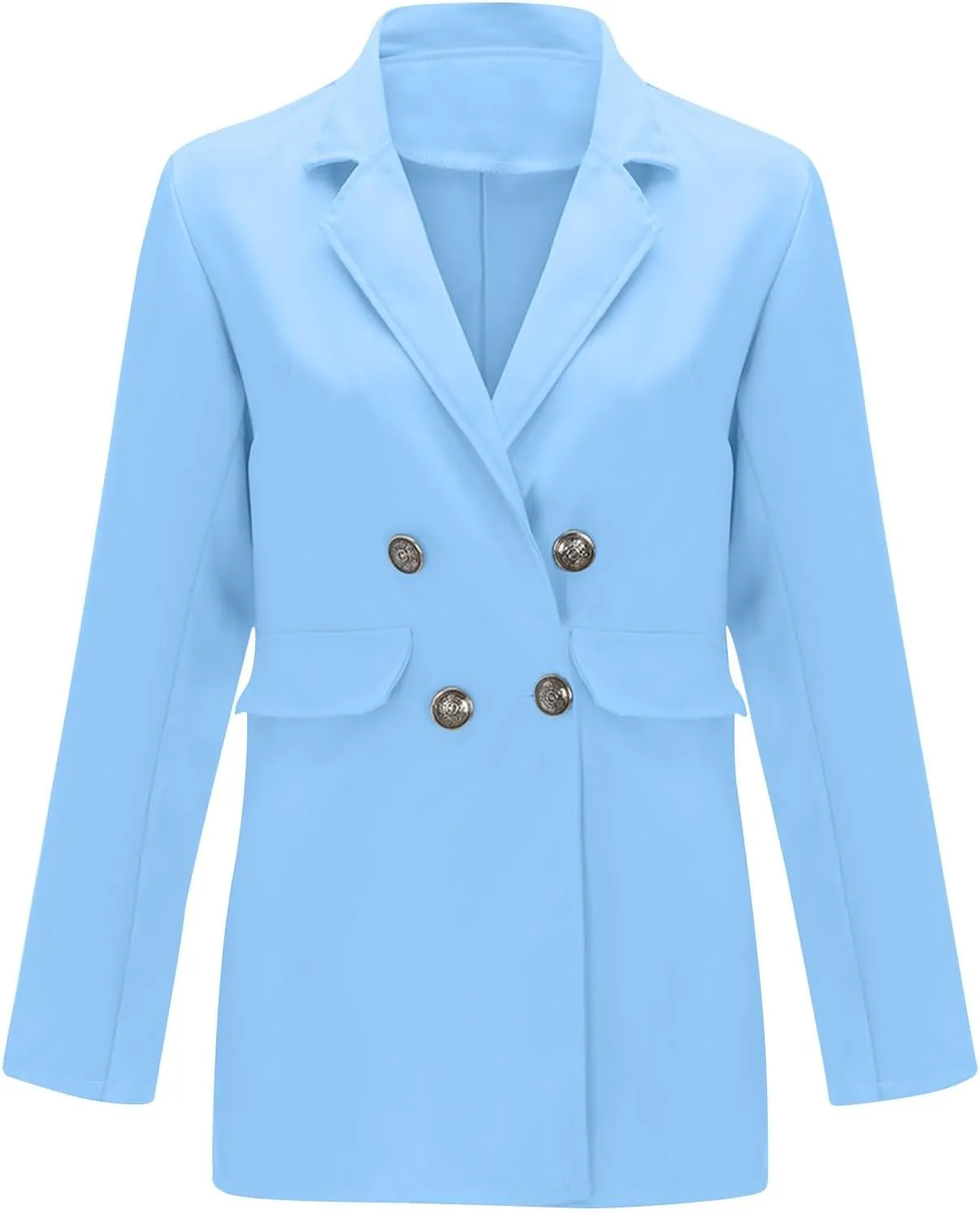 Women's Fall Casual Blazers Business Outfits Long Sleeve Notch Lapel Trendy Work Suit Office Blazer Jackets Outerwear