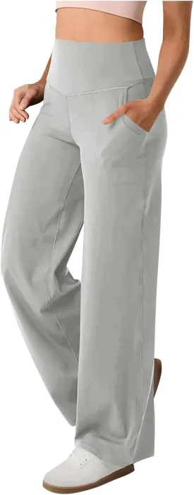 Women's Sweatpant Elastic High Waist Wide Leg Pants Plus Size Loose Comfy Joggers Pant Gym Sport Casual Trouser