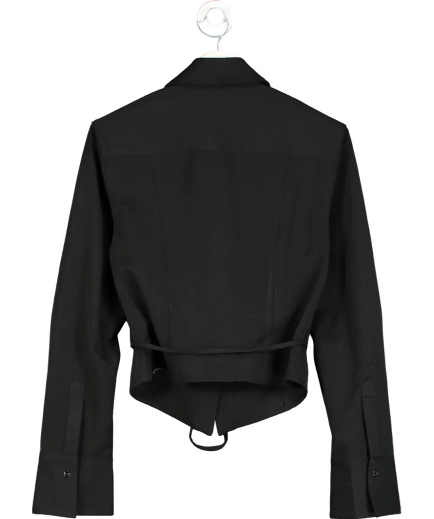 WRSTBHVR Black Bonnie Eyelet Blouse UK S